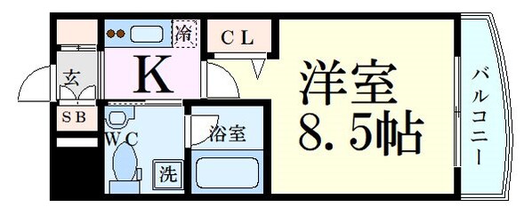 アスール江坂3rdの物件間取画像